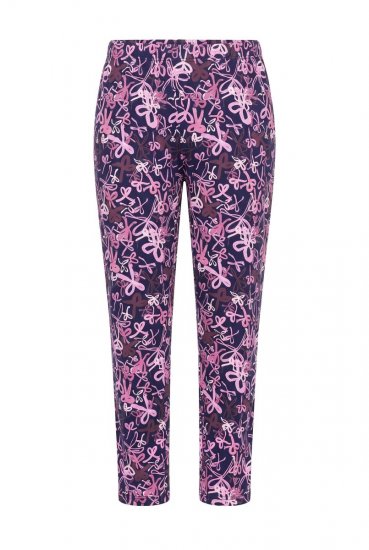 Ulla Popken 856141 Pitkähihainen pyjama Tummansininen - Pyjama/Loungewear - 