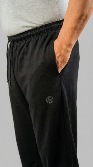 20 Nodi Grecale Stretch Fleece Cotton Sports Pants with Enzyme and Soft Touch Treatment Black - Collegehousut ja collegeshortsit - Miesten Isot collegehousut ja collegeshortsit