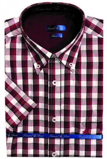 Forestal 901222E Check Shirt Red - Kauluspaidat - Miesten isot kauluspaidat 2XL – 8XL