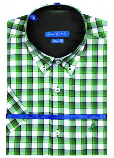 Forestal 901222E Check Shirt Green - Kauluspaidat - Miesten isot kauluspaidat 2XL – 8XL