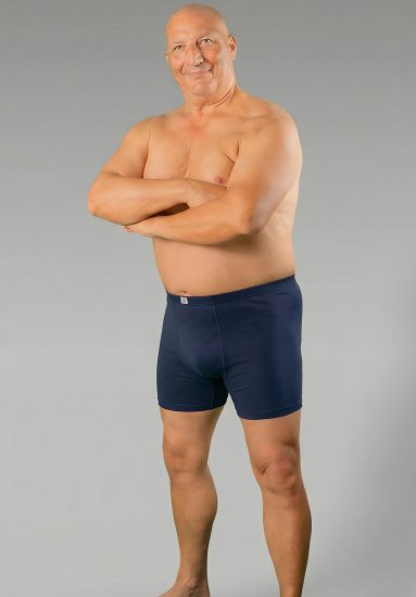20 Nodi 938 Stretch Cotton Boxer with Embroidered Long Leg Navy - Bokserit - Miesten Bokserit Isot Koot