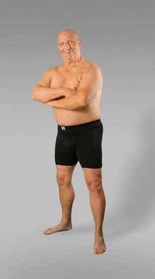 20 Nodi 938 Stretch Cotton Boxer with Embroidered Long Leg Black - Bokserit - Miesten Bokserit Isot Koot
