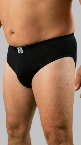 20 Nodi 974 Stretch Cotton Briefs with Internal Elastic Band and Low Rise Black - Alusvaatteet & uimavaatteet - Miesten Isot alusvaatteet 