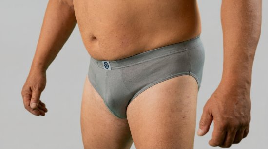 20 Nodi 974 Stretch Cotton Briefs with Internal Elastic Band and Low Rise Grey - Alushousut - Miesten alushousut isot koot