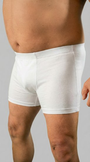 20 Nodi 978 Stretch Cotton Boxer with Internal Elastic Band White - Bokserit - Miesten Bokserit Isot Koot