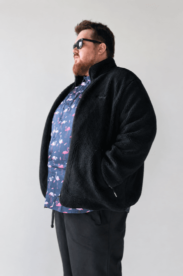 Jack & Jones Norrebro Teddy Jacket Black - Takit - Miesten Takit, isot koot – 2XL – 12XL