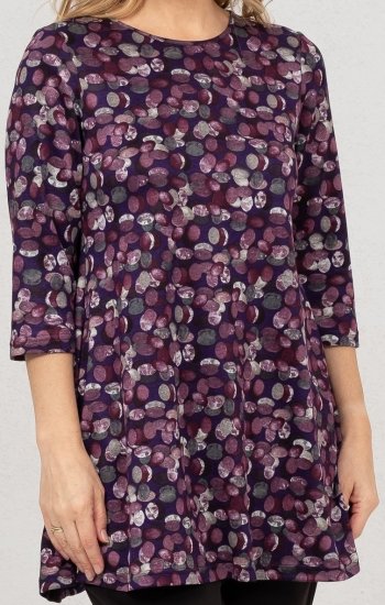 Scandinavian Caramel Flower Petals Tunic Purple - T-paidat - 