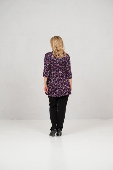 Scandinavian Caramel Flower Petals Tunic Purple - T-paidat - 