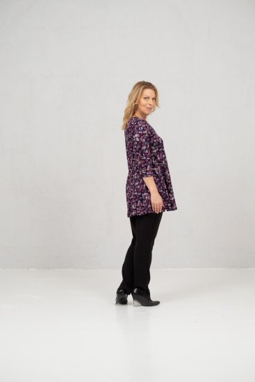 Scandinavian Caramel Flower Petals Tunic Purple - T-paidat - 