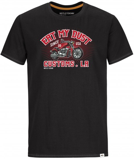 Motley Denim T-shirt Amble Black - T-paidat - Isot T-paidat 2XL – 14XL