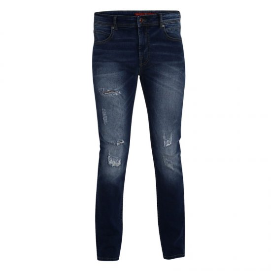 D555 Asher 1959 Stretch Jeans with rips - Farkut ja housut - Miesten isot farkut ja isot housut W40-W70