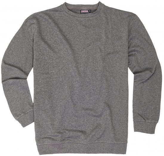 Adamo Athen Crew neck Sweatshirt Grey - Hupparit ja collegepaidat - Miesten hupparit ja collegepaidat isot koot