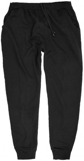 Adamo Athen Sweatpants with Cuffs Black - Collegehousut ja collegeshortsit - Miesten Isot collegehousut ja collegeshortsit
