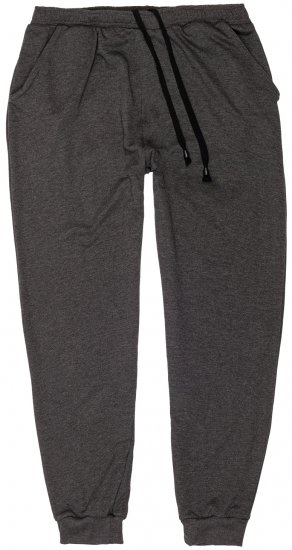 Adamo Athen Sweatpants with Cuffs Charcoal - Collegehousut ja collegeshortsit - Miesten Isot collegehousut ja collegeshortsit