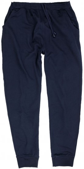 Adamo Athen Sweatpants with Cuffs Navy - Collegehousut ja collegeshortsit - Miesten Isot collegehousut ja collegeshortsit