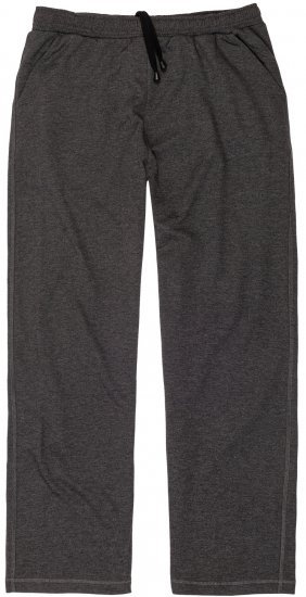 Adamo Athen Sweatpants with Open Hem Charcoal - Collegehousut ja collegeshortsit - Miesten Isot collegehousut ja collegeshortsit