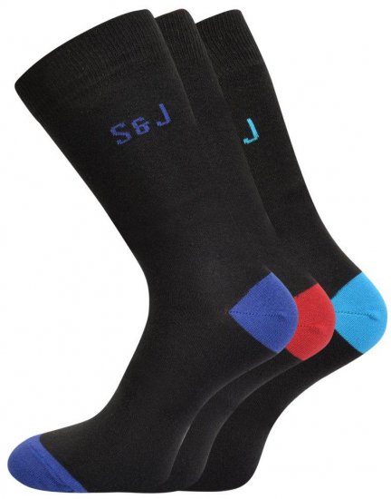 Smith & Jones Blear 3-pakk Sukat (46-49) - Alusvaatteet & uimavaatteet - Miesten Isot alusvaatteet 