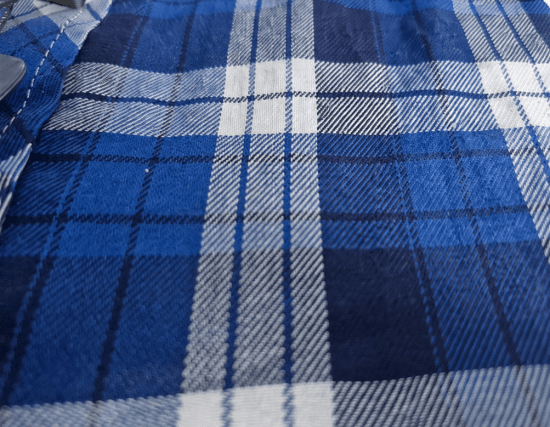 Kam Jeans 6369 Checked Short Sleeve Shirt Blue - Kauluspaidat - Miesten isot kauluspaidat 2XL – 8XL