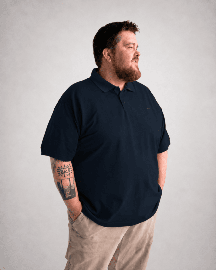 Motley Denim Bratislava Polo Navy - Pikeepaidat - Miesten isot pikeepaidat