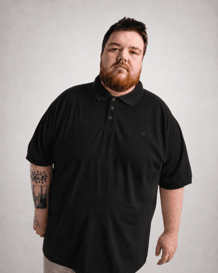 Motley Denim Bratislava Polo Black - Pikeepaidat - Miesten isot pikeepaidat