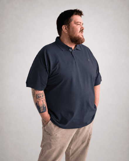 Motley Denim Bratislava Polo Dark Indigo - Pikeepaidat - Miesten isot pikeepaidat