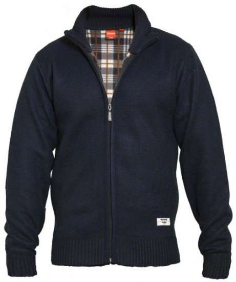 D555 Braxton Sweater Navy - Hupparit ja collegepaidat - Miesten hupparit ja collegepaidat isot koot