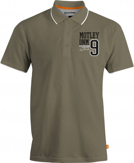 Motley Denim Brighton Polo Dark Khaki - Pikeepaidat - Miesten isot pikeepaidat