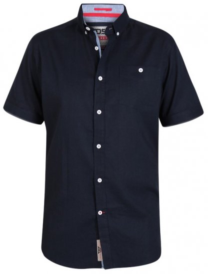 D555 Brixton Shirt Navy - Kauluspaidat - Miesten isot kauluspaidat 2XL – 8XL