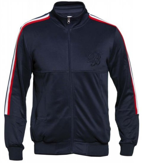 D555 Brookes Couture Zip Up Navy - Hupparit ja collegepaidat - Miesten hupparit ja collegepaidat isot koot