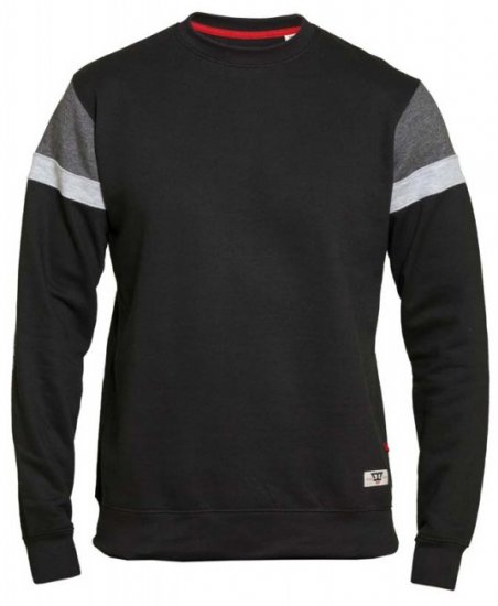 D555 Clermont Sweatshirt Black - Hupparit ja collegepaidat - Miesten hupparit ja collegepaidat isot koot