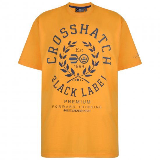 Crosshatch Laygos T-shirt Yellow - T-paidat - Isot T-paidat 2XL – 14XL