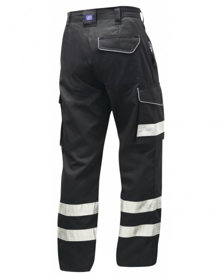 Leo Ilfracombe Cargo Pants Black - Työvaatteet - Miesten Työvaatteet Isot Koot - 2XL-10XL