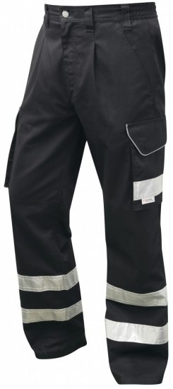 Leo Ilfracombe Cargo Pants Black - Työvaatteet - Miesten Työvaatteet Isot Koot - 2XL-10XL