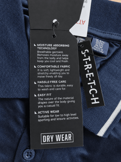D555 Hinckley Stretch Polo With Contrast Tipping Collar Navy - Pikeepaidat - Miesten isot pikeepaidat