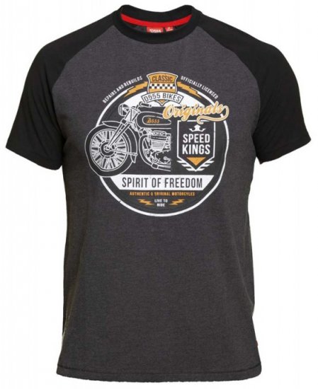 D555 Dallas T-shirt Charcoal - T-paidat - Isot T-paidat 2XL – 14XL