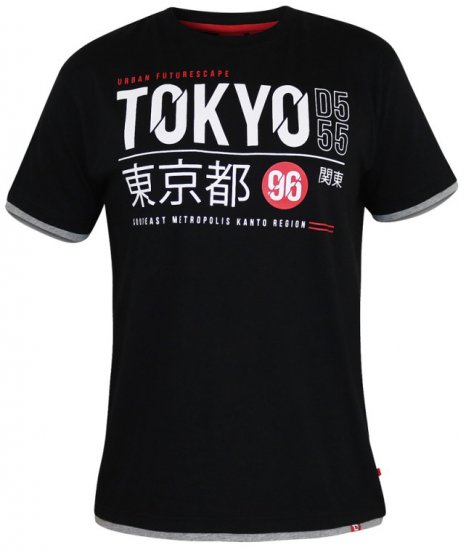 D555 Darnell T-shirt Black - T-paidat - Isot T-paidat 2XL – 14XL