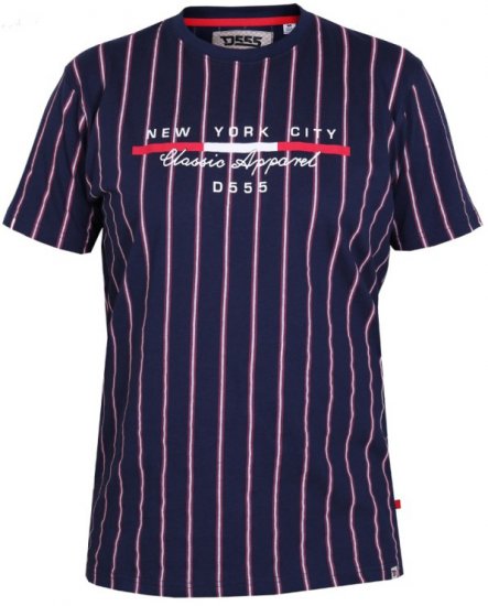 D555 Davis T-shirt Navy - T-paidat - Isot T-paidat 2XL – 14XL