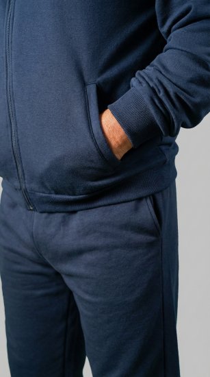 20 Nodi Ostro Stretch Fleece Cotton Tracksuit Navy - Verryttelypuvut - Miesten verryttelypuvut isot koot