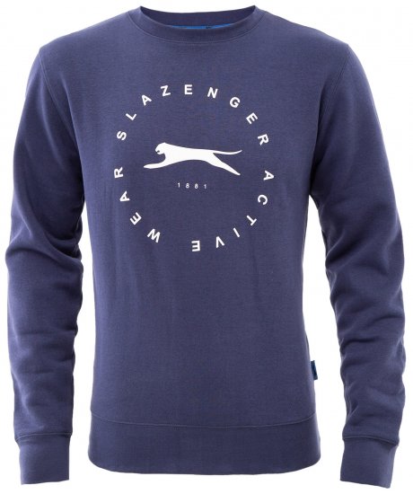 Slazenger Dean Sweatshirt Navy - Hupparit ja collegepaidat - Miesten hupparit ja collegepaidat isot koot