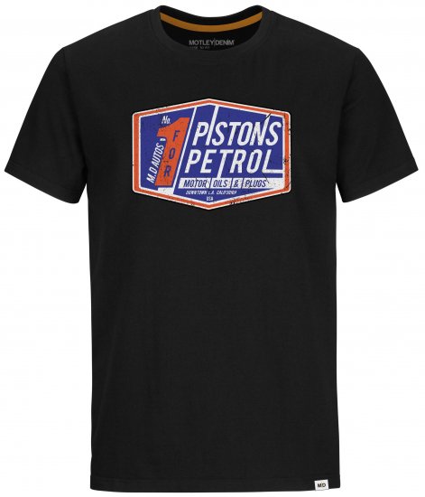 Motley Denim Devon T-shirt Black - T-paidat - Isot T-paidat 2XL – 14XL