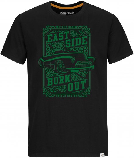 Motley Denim FILEY T-shirt Black - T-paidat - Isot T-paidat 2XL – 14XL