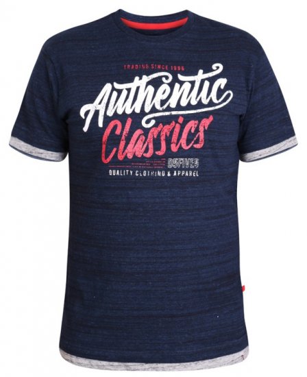 D555 Finn T-shirt Navy - T-paidat - Isot T-paidat 2XL – 14XL