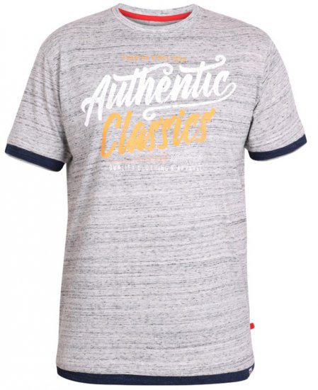 D555 Finn T-shirt Grey - T-paidat - Isot T-paidat 2XL – 14XL