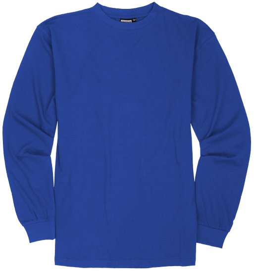 Adamo Floyd Comfort fit Long sleeve T-shirt Royal Blue - T-paidat - Isot T-paidat 2XL – 14XL