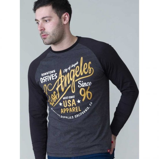 D555 Neill Long Sleeve T-shirt Black - T-paidat - Isot T-paidat 2XL – 14XL