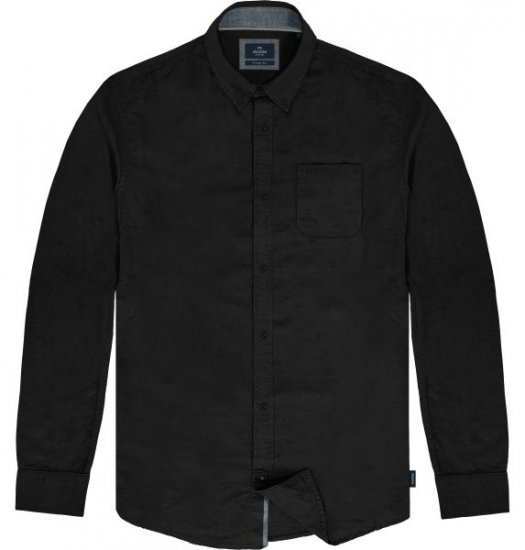 Double Outfitters GS-5225 Oxford-paita Musta - Kauluspaidat - Miesten isot kauluspaidat 2XL – 8XL