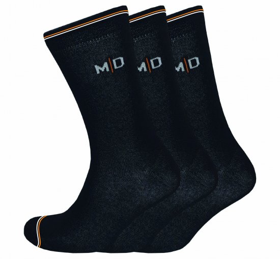 Motley Denim Harry Socks 3-Pack Black - Alusvaatteet & uimavaatteet - Miesten Isot alusvaatteet 