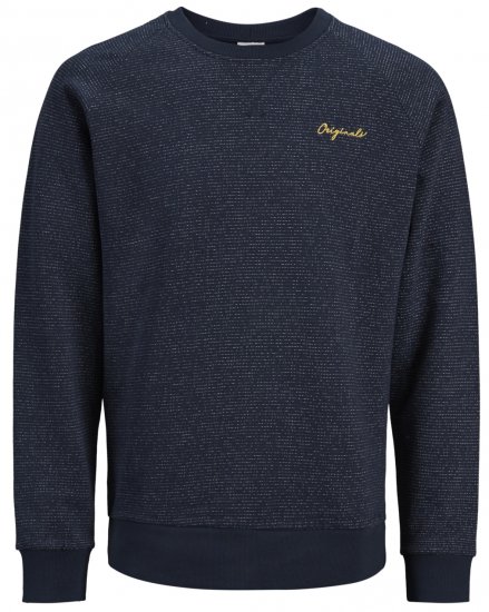 Jack & Jones Hide Sweatshirt Navy - Hupparit ja collegepaidat - Miesten hupparit ja collegepaidat isot koot