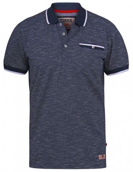 D555 Hornet Fine Stripe Jersey Polo - Pikeepaidat - Miesten isot pikeepaidat