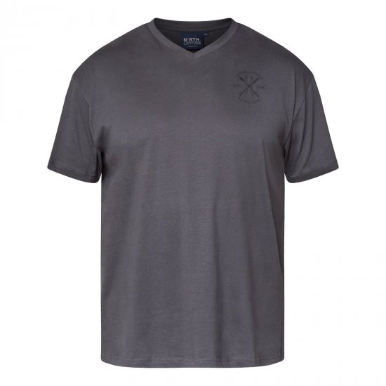 North Latitude Alpine Club T-Shirt Harmaa/Charcoal - T-paidat - Isot T-paidat 2XL – 14XL